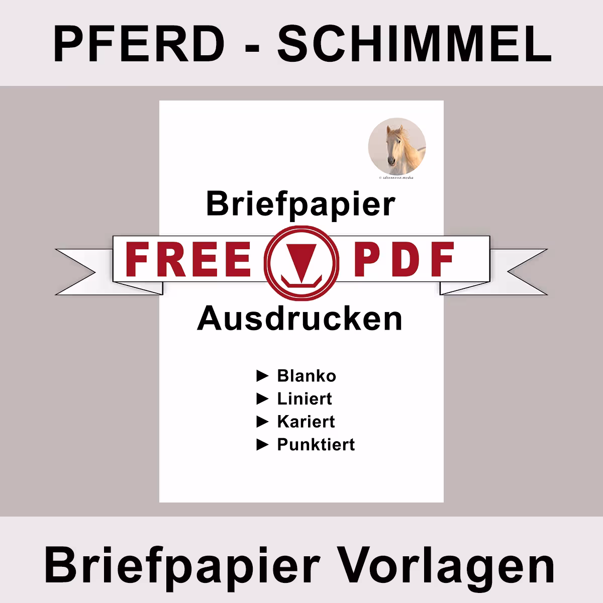 Briefpapier-Schimmel-Pferd